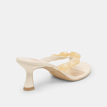 Dolce Vita SHOES Daksie Off White Leather Heels