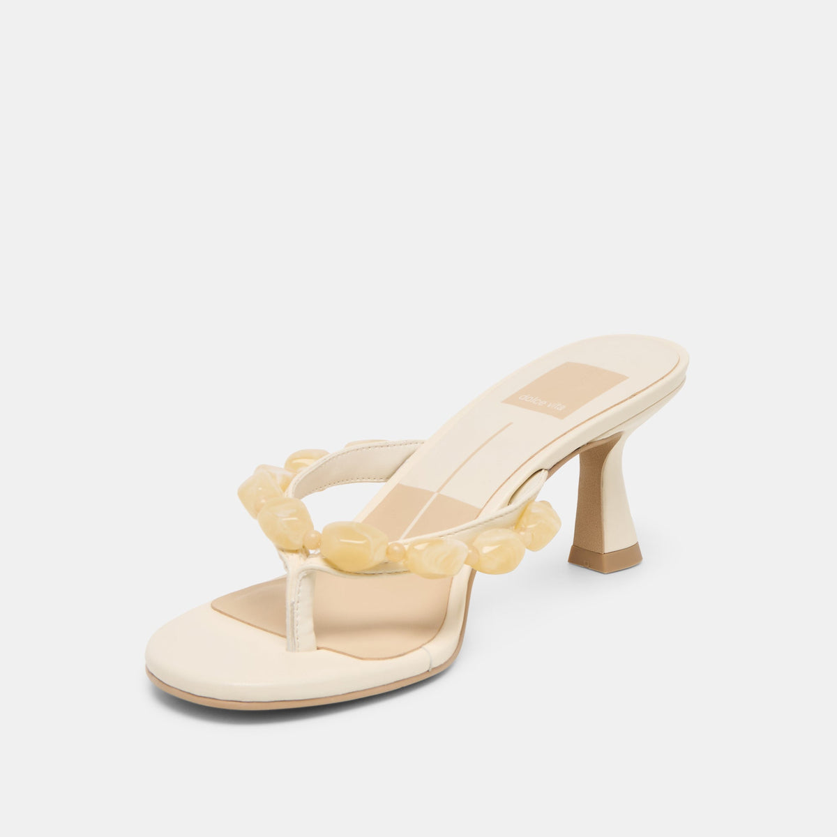 Dolce Vita SHOES Daksie Off White Leather Heels