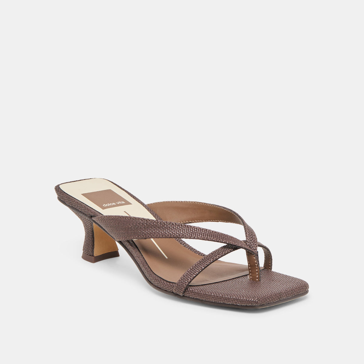 Dolce Vita SHOES Brevel Chocolate Raffia Heels