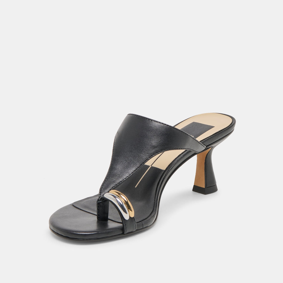 Dolce Vita SHOES Derrel Black Leather Heels