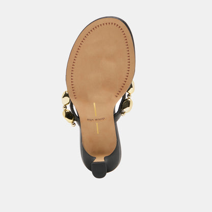 Dolce Vita SHOES Daksie Black Leather Heels