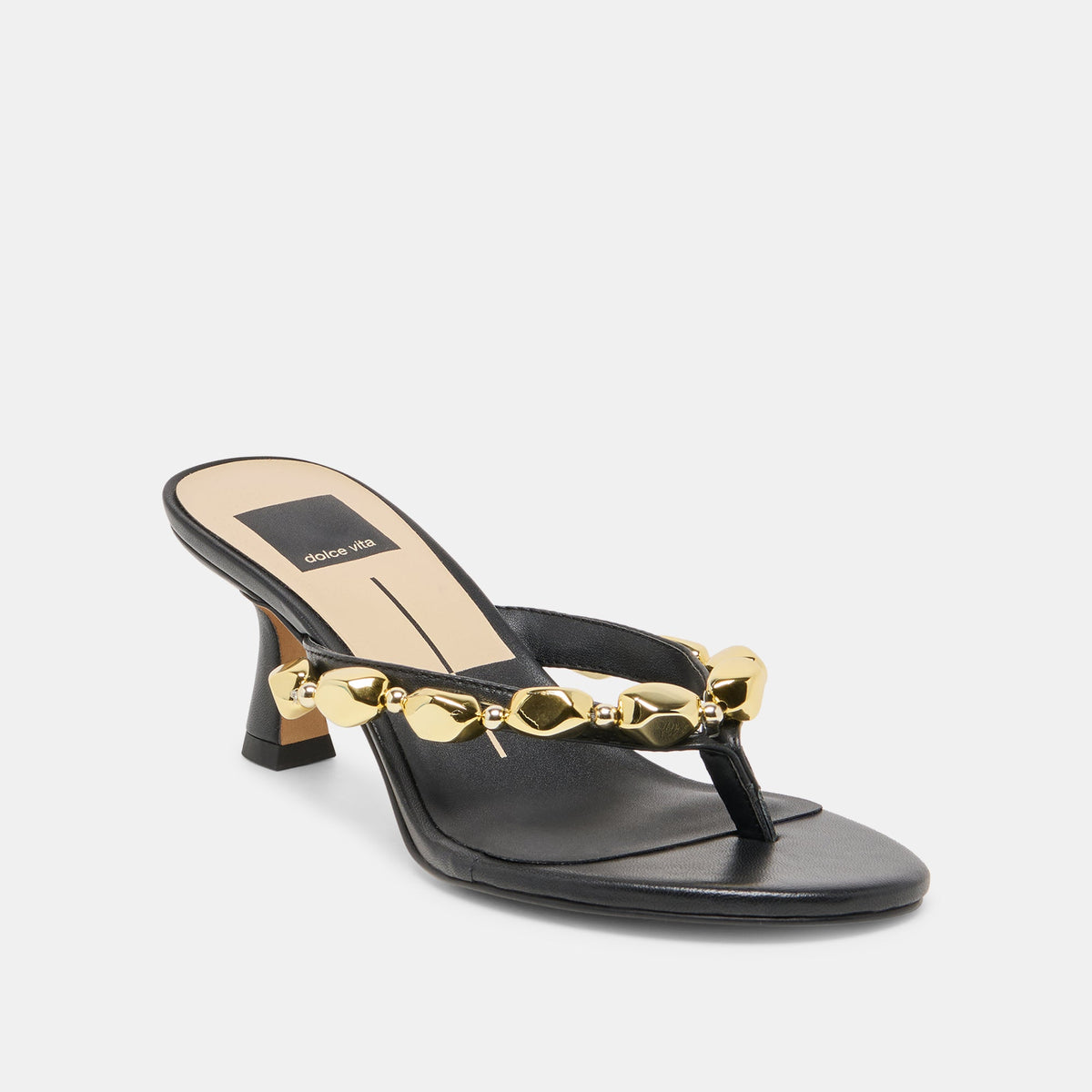 Dolce Vita SHOES Daksie Black Leather Heels