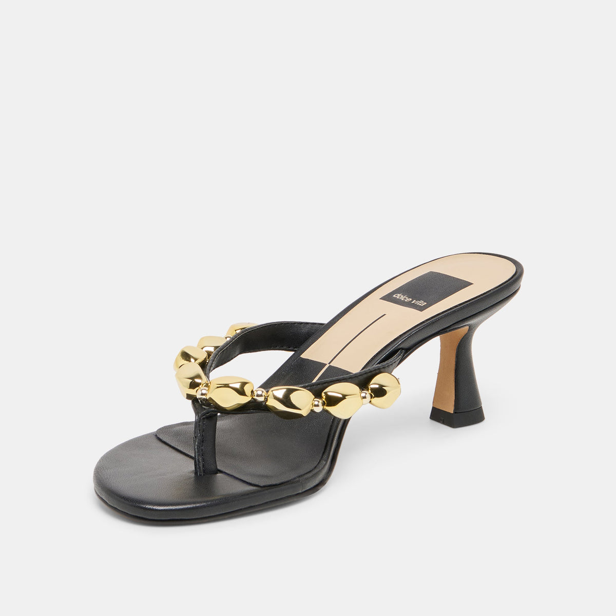Dolce Vita SHOES Daksie Black Leather Heels