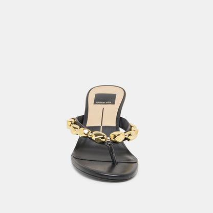 Dolce Vita SHOES Daksie Black Leather Heels