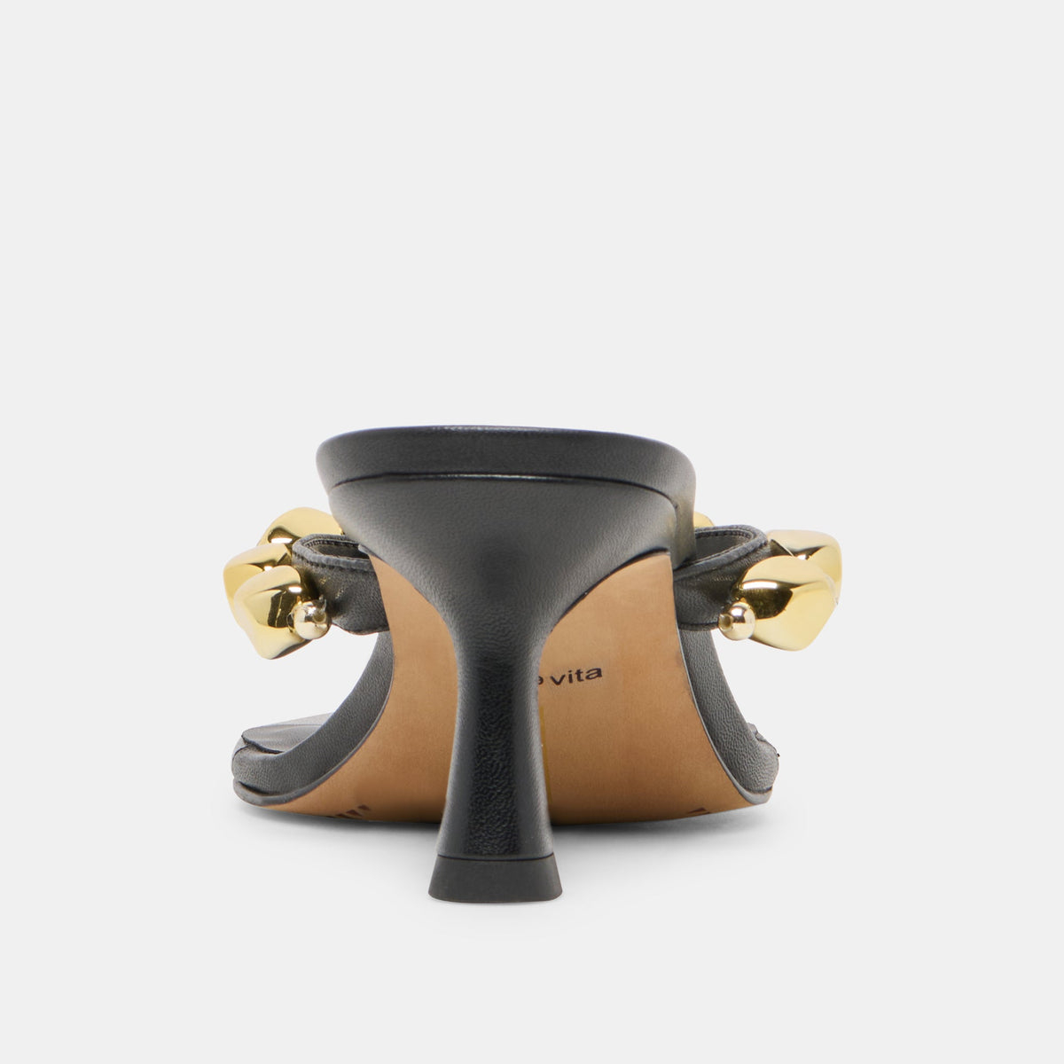 Dolce Vita SHOES Daksie Black Leather Heels