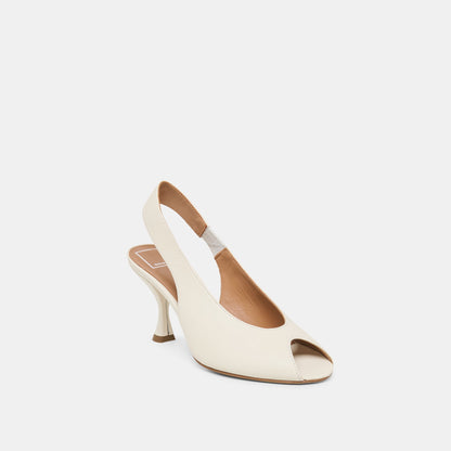 Dolce Vita SHOES Madow Off White Leather Heels