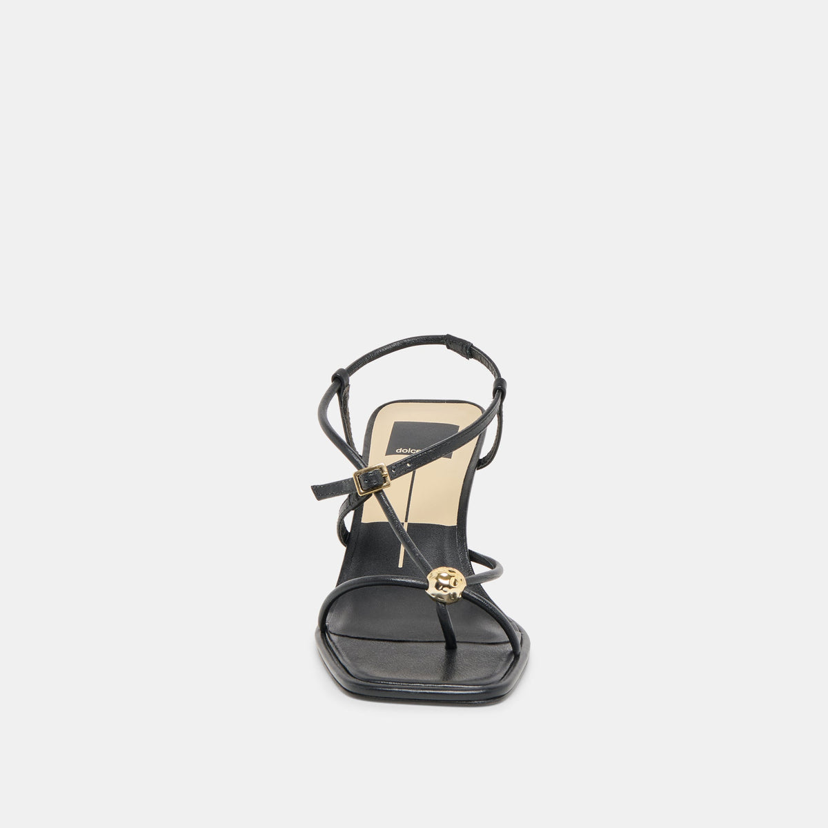 Dolce Vita SHOES Manji Wide Black Leather Heels