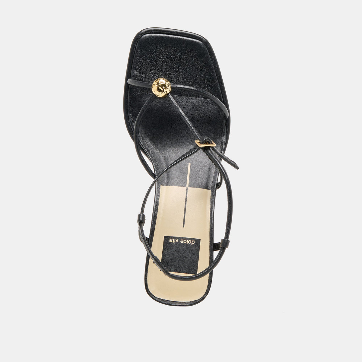 Dolce Vita SHOES Manji Wide Black Leather Heels