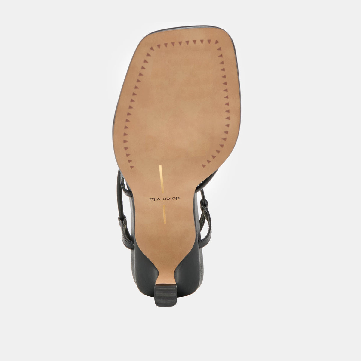 Dolce Vita SHOES Manji Wide Black Leather Heels