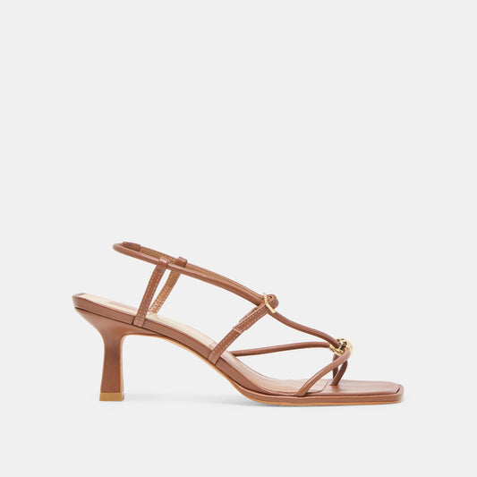 Dolce Vita SHOES Mylee Cognac Leather Heels