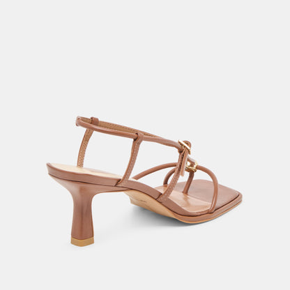 Dolce Vita SHOES Mylee Cognac Leather Heels