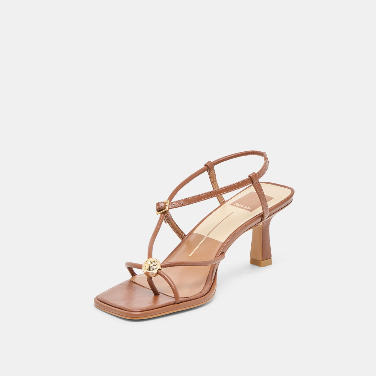 Dolce Vita SHOES Mylee Cognac Leather Heels