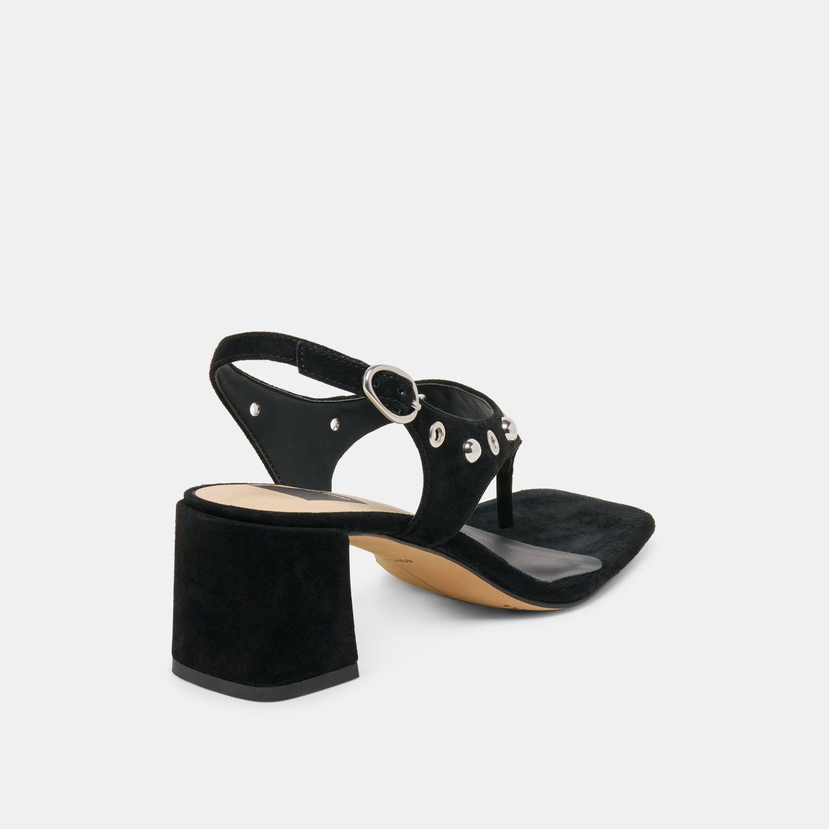 Dolce Vita SHOES Yves Stud Onyx Suede Heels