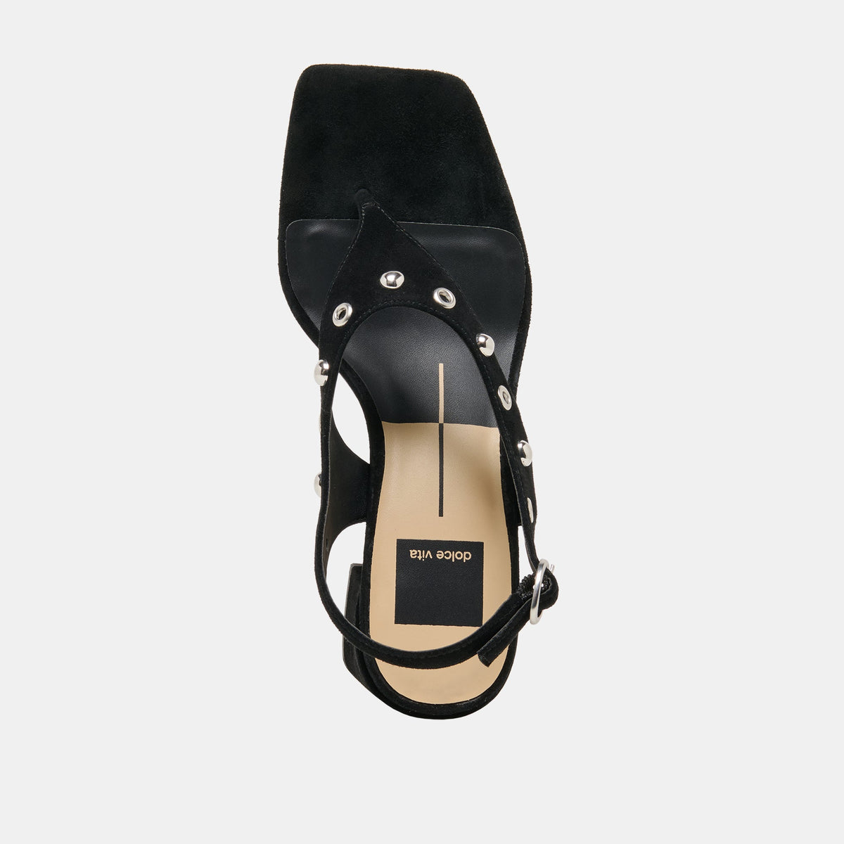 Dolce Vita SHOES Yves Stud Onyx Suede Heels