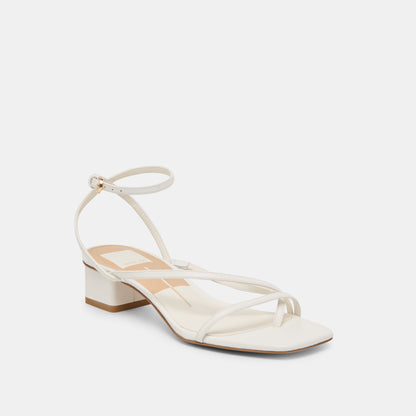 Dolce Vita SHOES Karlos Wide True White Leather Sandals