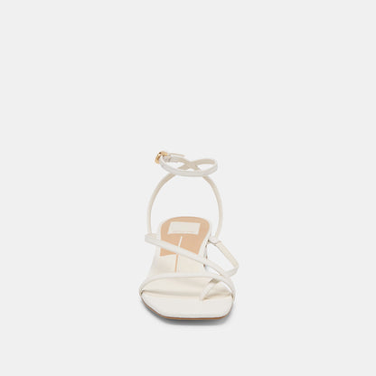 Dolce Vita SHOES Karlos Wide True White Leather Sandals