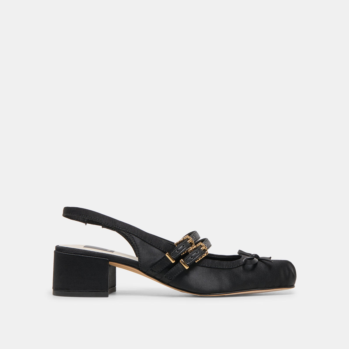 Dolce Vita SHOES Loris Onyx Satin Heels