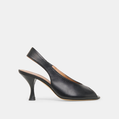 Dolce Vita SHOES Madow Black Leather Heels
