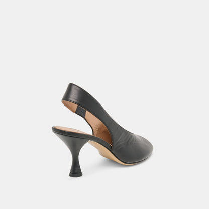 Dolce Vita SHOES Madow Black Leather Heels