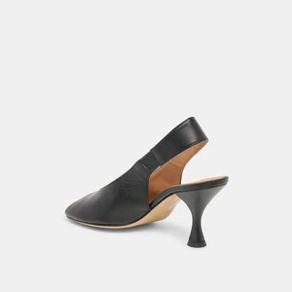 Dolce Vita SHOES Madow Black Leather Heels