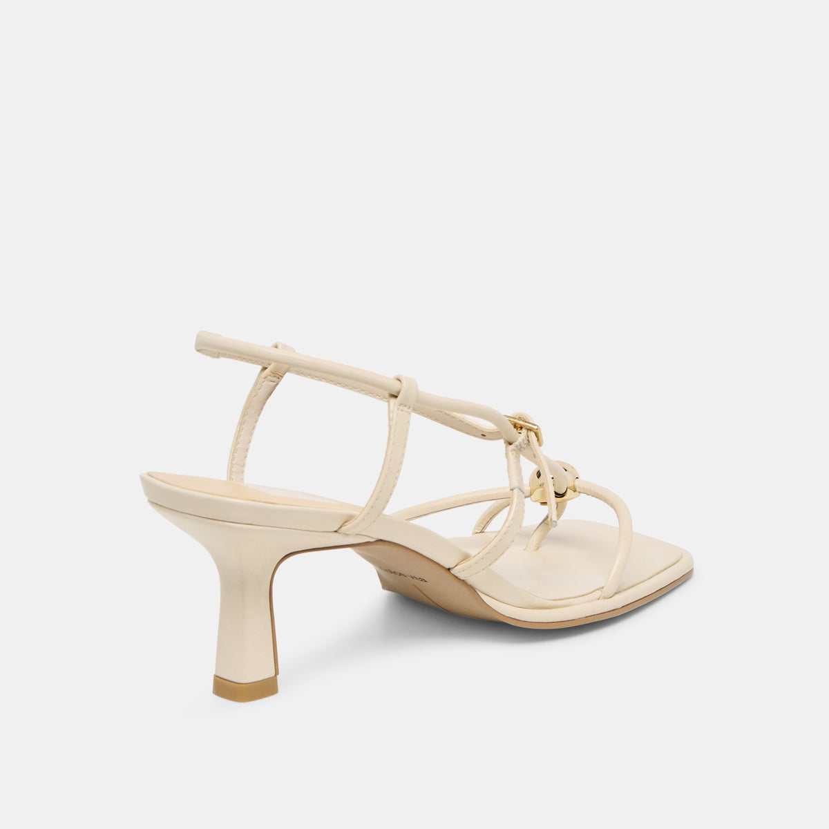 Dolce Vita SHOES Manji Wide Creme Leather Heels