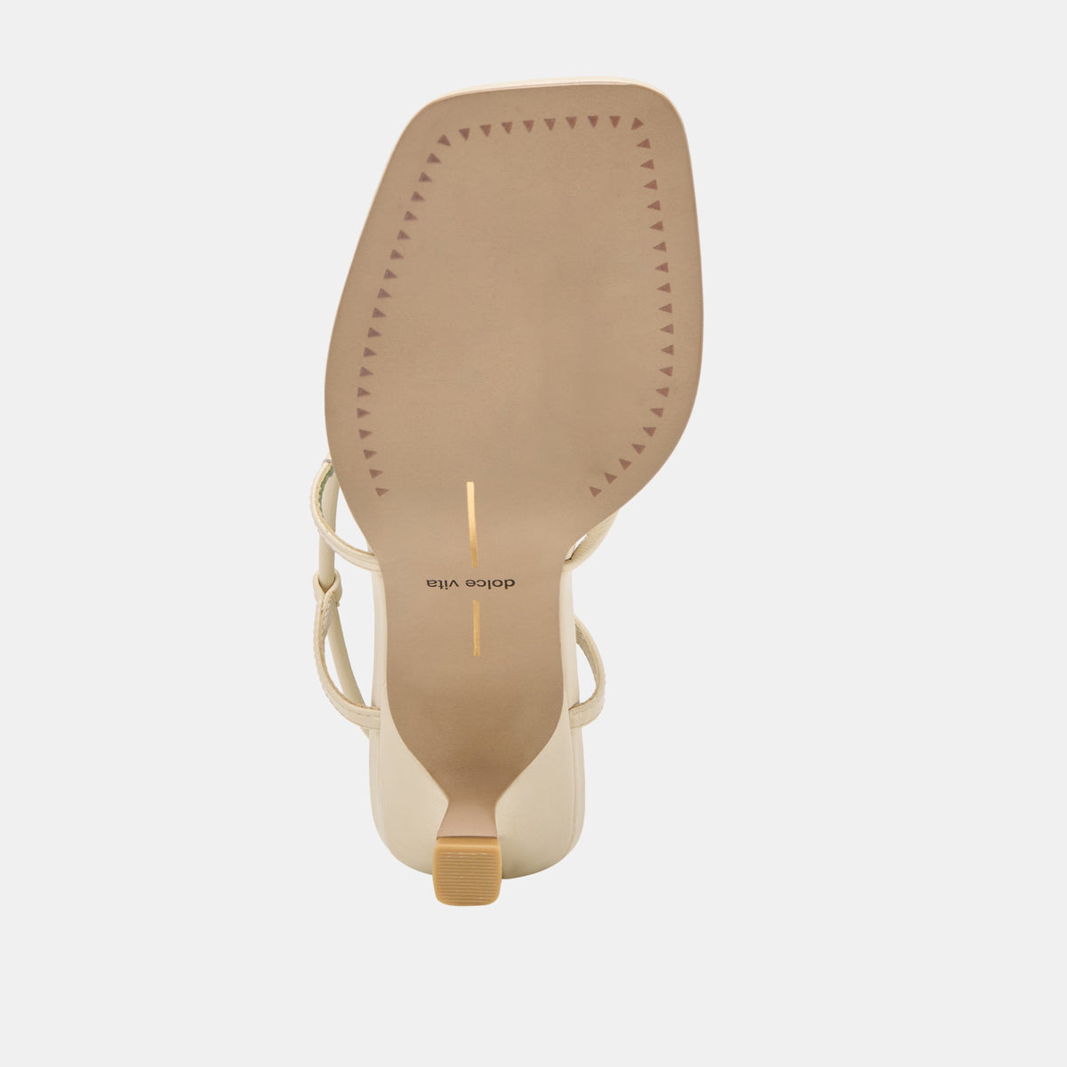 Dolce Vita SHOES Manji Wide Creme Leather Heels