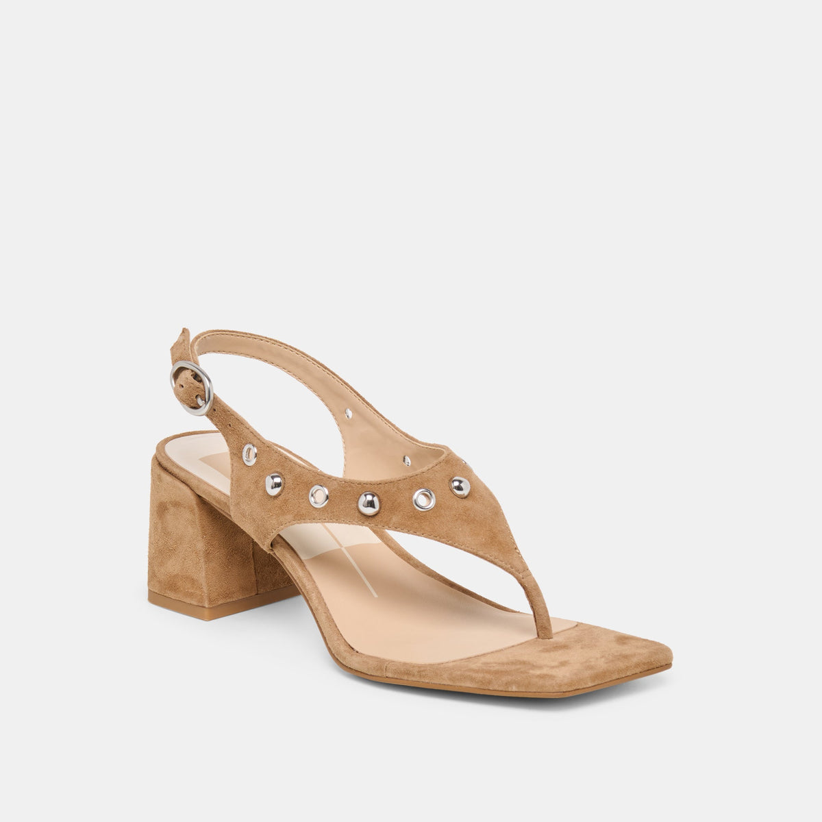 Dolce Vita SHOES Yves Stud Lt Brown Suede Heels