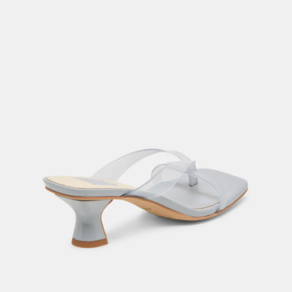Dolce Vita SHOES Brevel Vinyl Wide Dusty Blue Jelly Heels