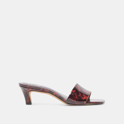 Dolce Vita SHOES REXA Tortoise Patent Leather Kitten Heels