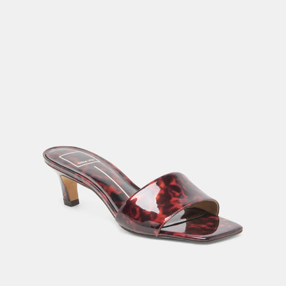 Dolce Vita SHOES REXA Tortoise Patent Leather Kitten Heels