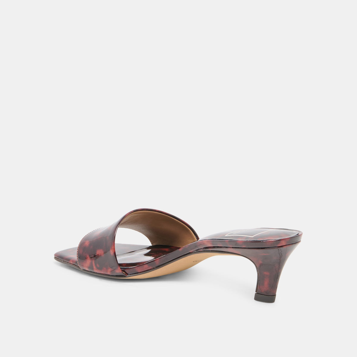 Dolce Vita SHOES REXA Tortoise Patent Leather Kitten Heels
