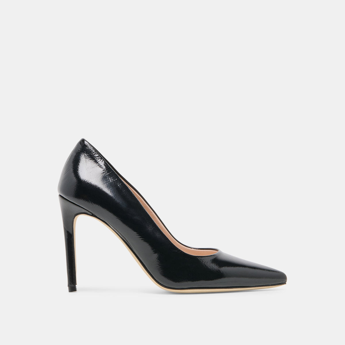 Dolce Vita SHOES LANKY Black Leather Closed-Toe Pump Stiletto Heels