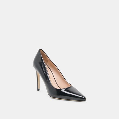 Dolce Vita SHOES LANKY Black Leather Closed-Toe Pump Stiletto Heels