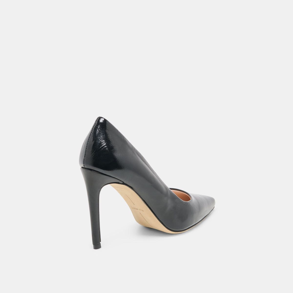 Dolce Vita SHOES LANKY Black Leather Closed-Toe Pump Stiletto Heels