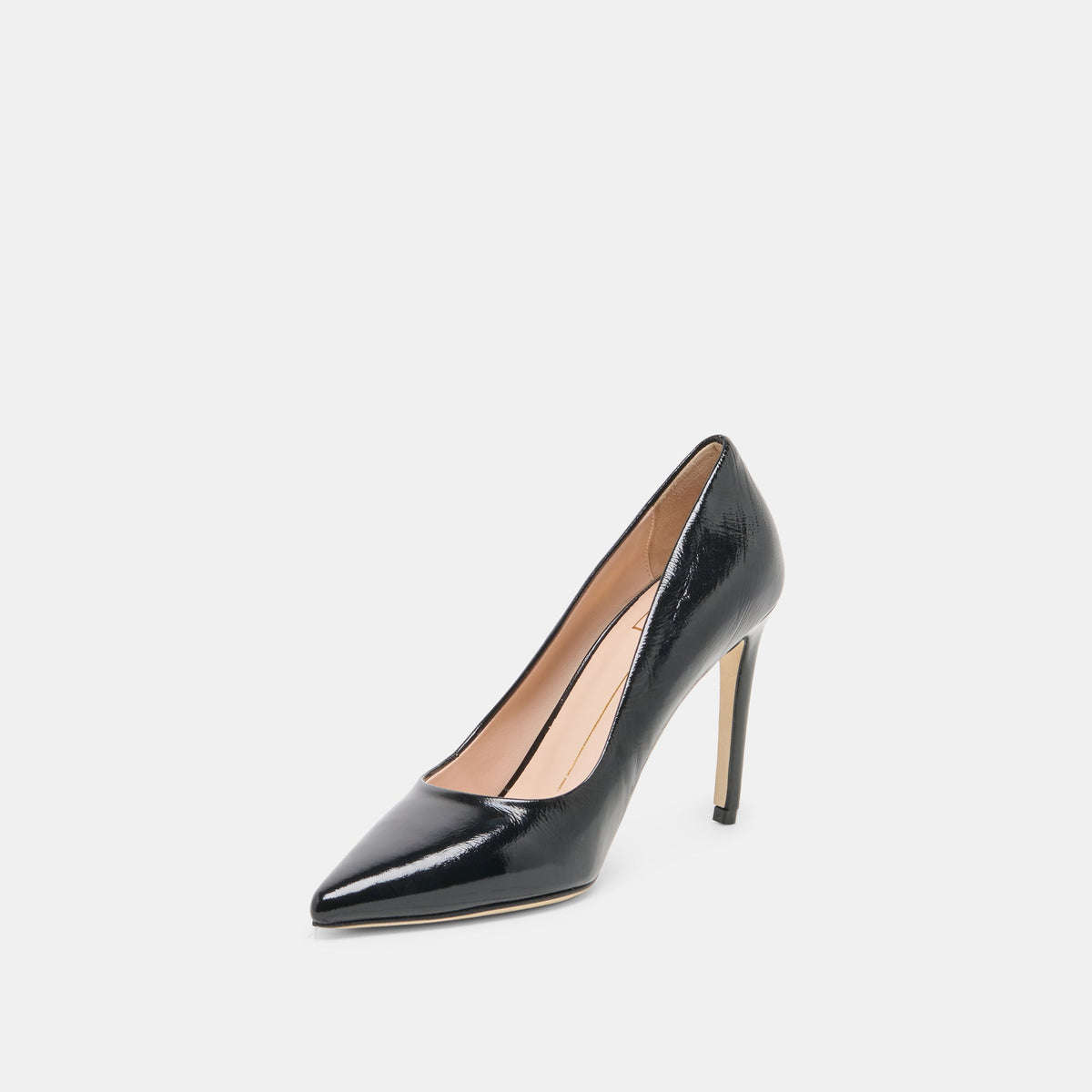 Dolce Vita SHOES LANKY Black Leather Closed-Toe Pump Stiletto Heels