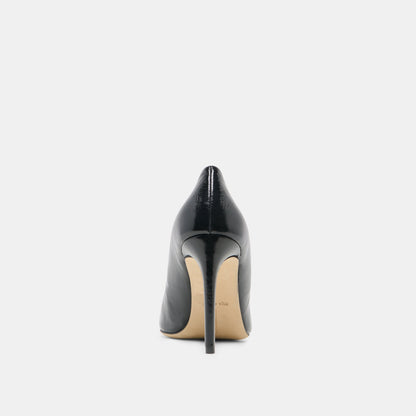 Dolce Vita SHOES LANKY Black Leather Closed-Toe Pump Stiletto Heels