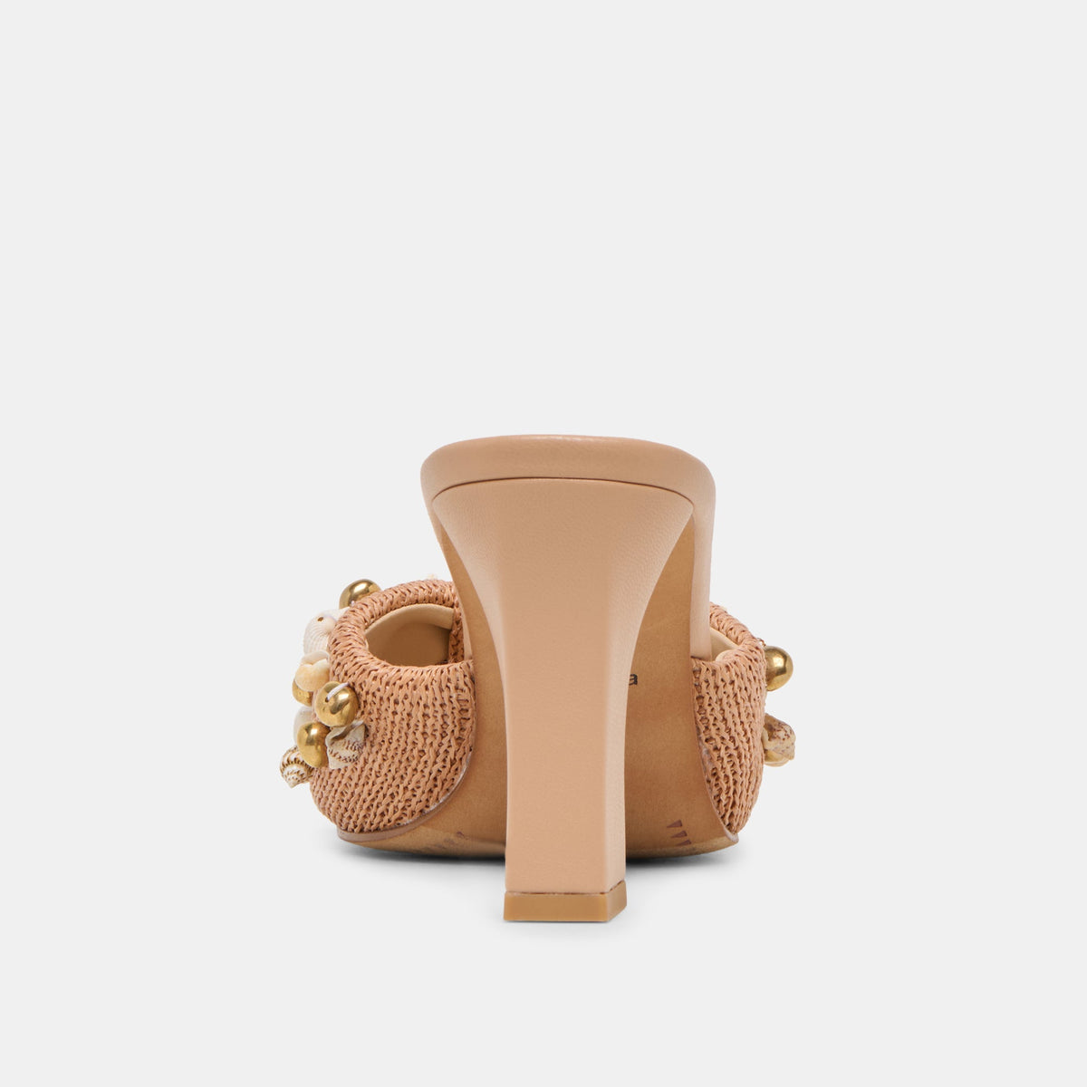 Dolce Vita SHOES Tylah Toffee Beaded Raffia Heels