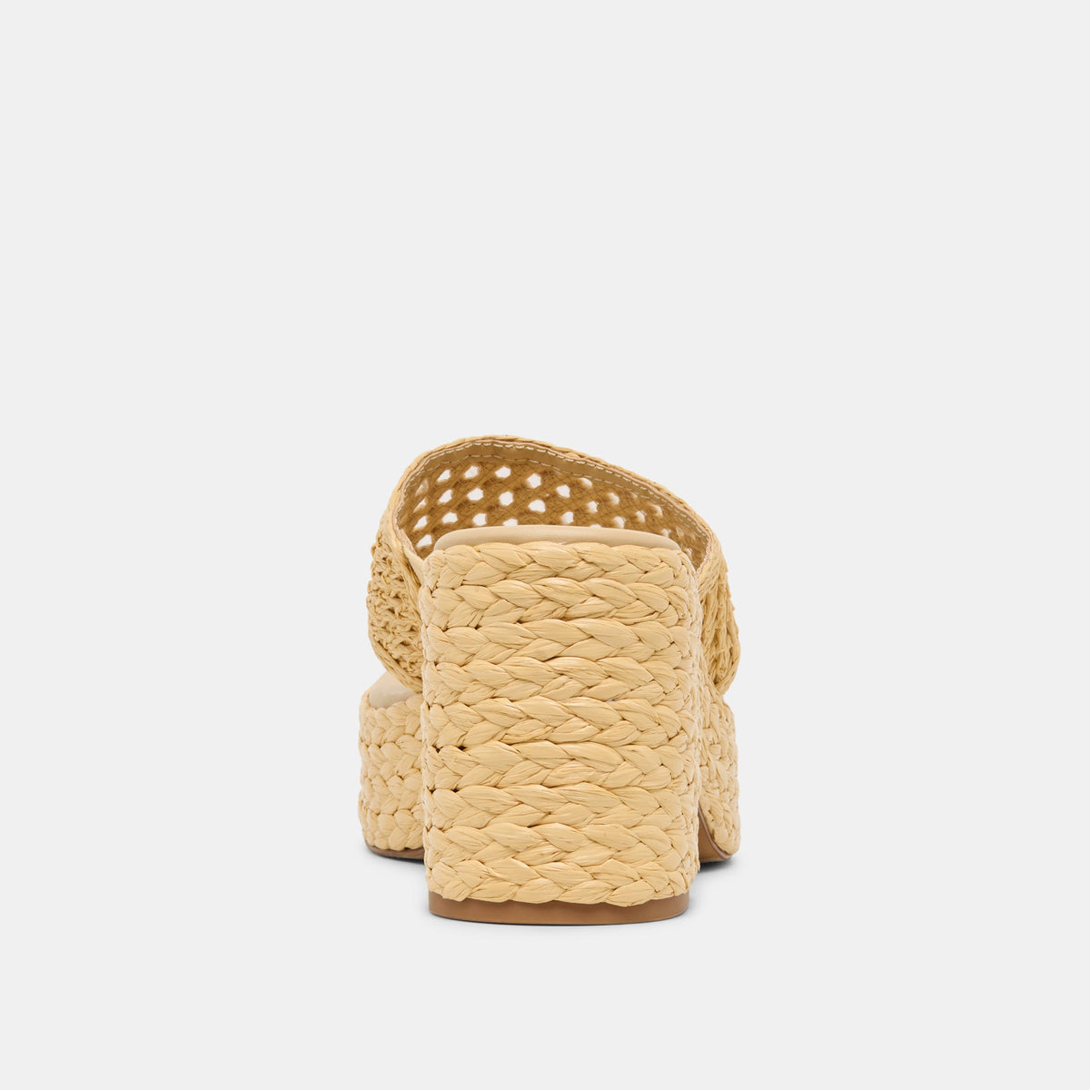 Dolce Vita SHOES RIPPLE Lt Natural Raffia Platform Thong Block Heel