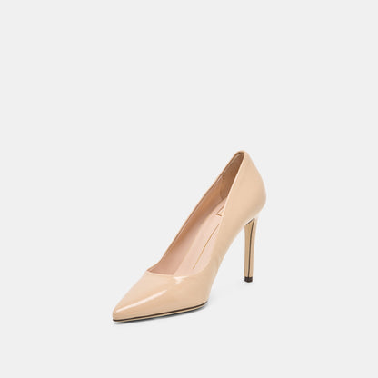 Dolce Vita SHOES LANKY Tan Leather Closed-Toe Pump Stiletto Heels