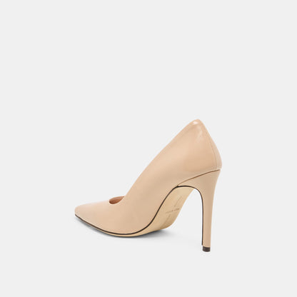 Dolce Vita SHOES LANKY Tan Leather Closed-Toe Pump Stiletto Heels