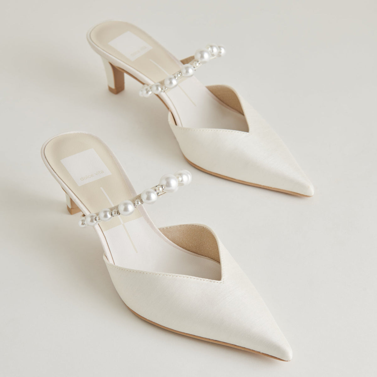 Dolce Vita SHOES Kanika Pearl Mid Vanilla Pearl Heels