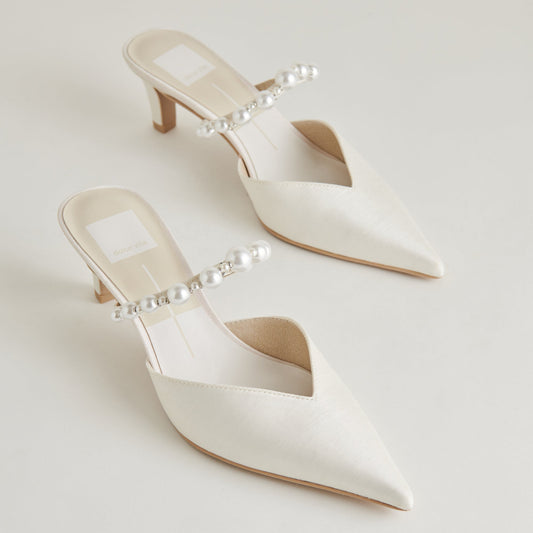 Dolce Vita SHOES Kanika Pearl Mid Vanilla Pearl Heels