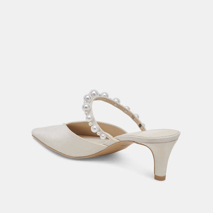 Dolce Vita SHOES Kanika Pearl Mid Vanilla Pearl Heels