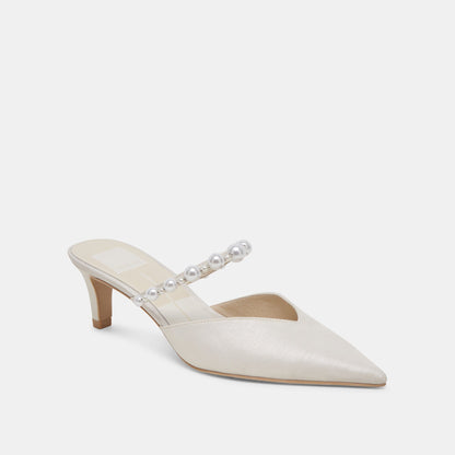 Dolce Vita SHOES Kanika Pearl Mid Vanilla Pearl Heels