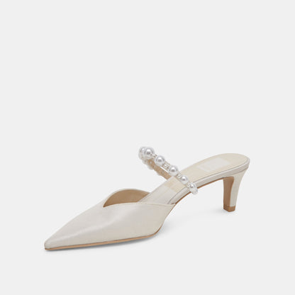 Dolce Vita SHOES Kanika Pearl Mid Vanilla Pearl Heels
