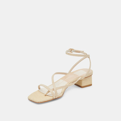 Dolce Vita SHOES Karlos Wide Natural Woven Raffia Sandals
