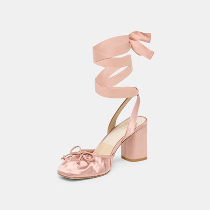 Dolce Vita SHOES Tisha Lt Blush Satin Heels