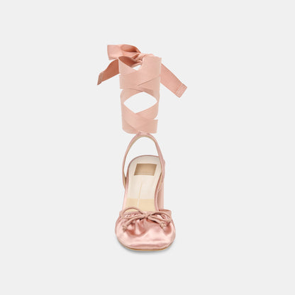 Dolce Vita SHOES Tisha Lt Blush Satin Heels