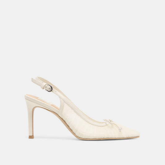 Dolce Vita SHOES Yela White Tulle Heels