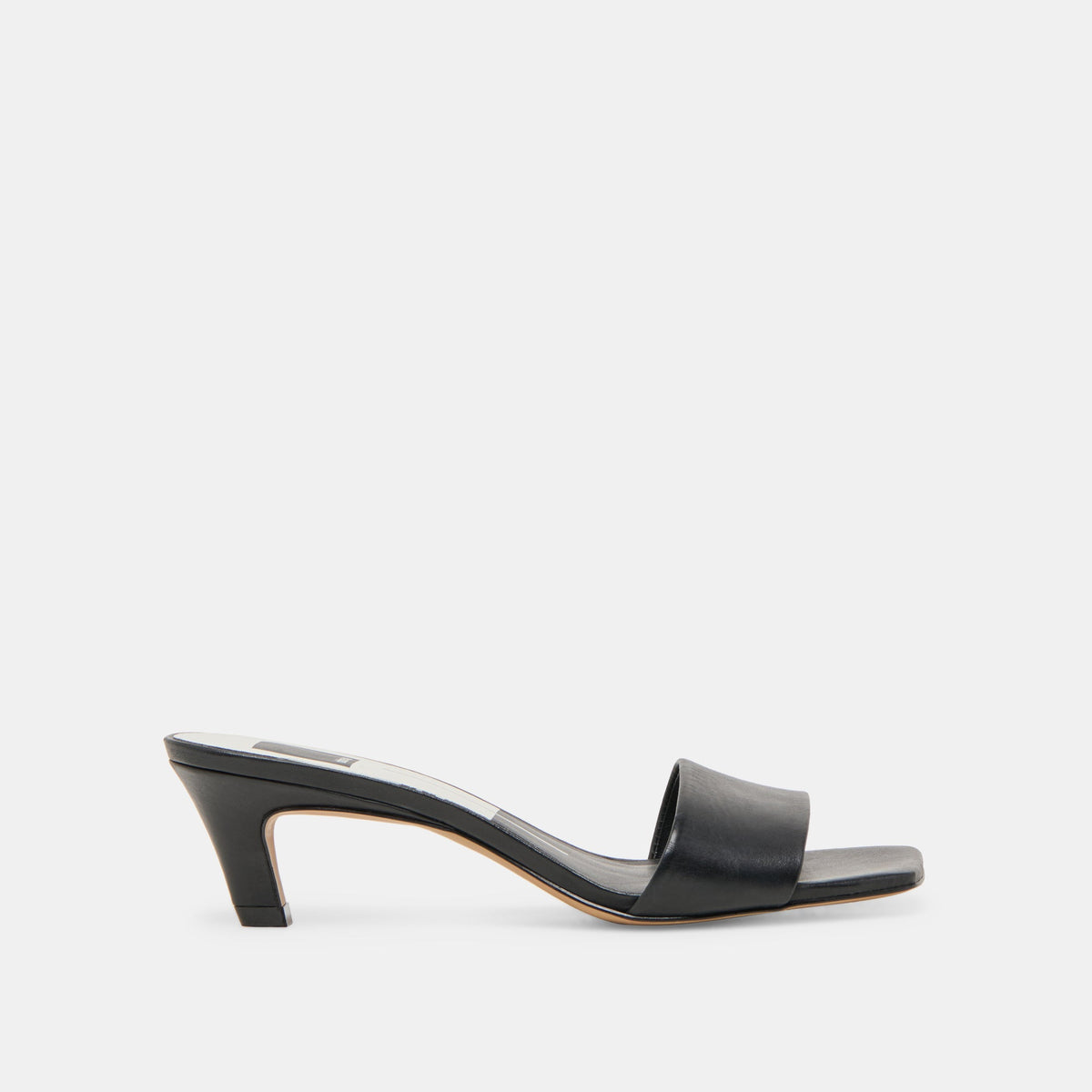 Dolce Vita SHOES Rexa Wide Black Leather Heels